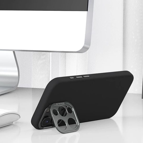 Чохол для iPhone 16 Pro Max сіліконовий Nillkin LensWing Prop Magnetic чорний - Зображення 6
