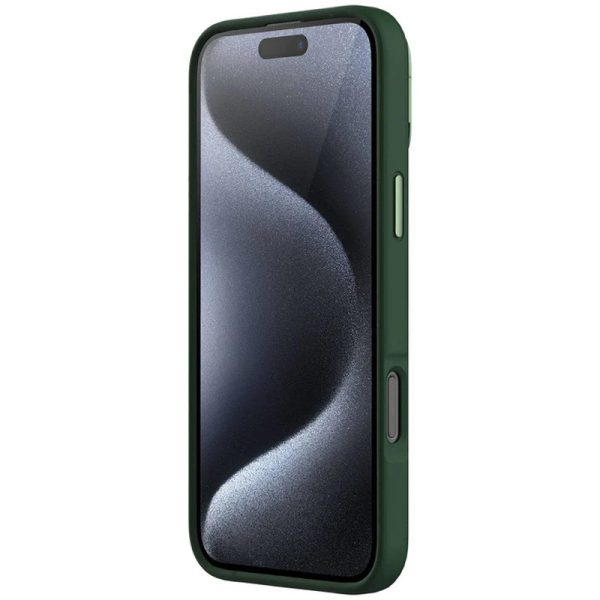 Чохол для iPhone 16 Pro Max сіліконовий Nillkin LensWing Prop Magnetic зелений - Зображення 4