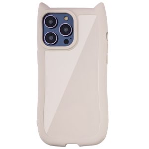 Чохол для iPhone 12 Pro сіліконовий Cat молочний, бежевий