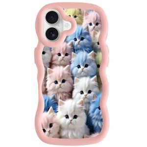 Чохол для iPhone 16 сіліконовий Cloudy Pictures рожевий