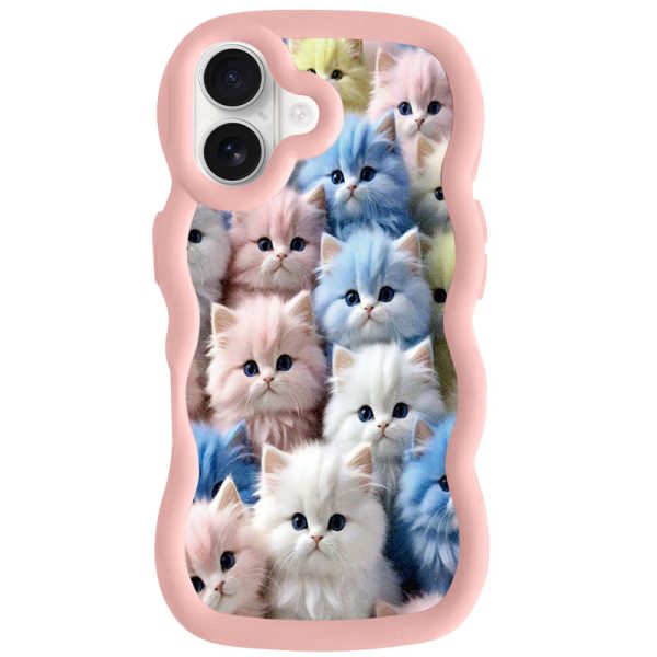 Чохол для iPhone 16 сіліконовий Cloudy Pictures рожевий
