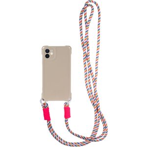 Чохол для iPhone 12 з straps сіліконовий CrossBody бежевий