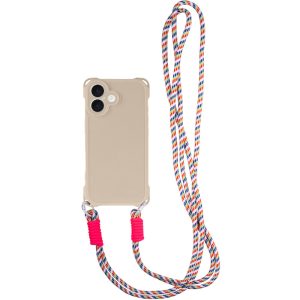 Чохол для iPhone 16 з straps сіліконовий CrossBody бежевий