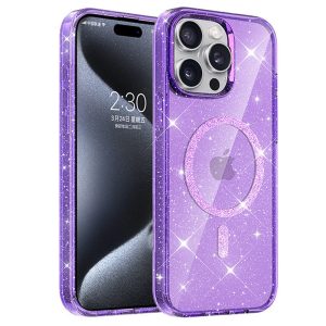 Чохол для iPhone 12 Pro сіліконовий Eclipse Sparkle фіолетовий