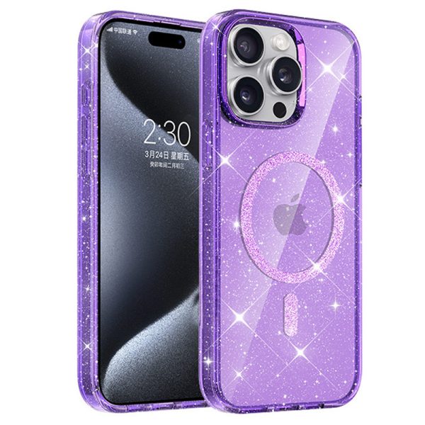 Чохол для iPhone 14 Pro сіліконовий Eclipse Sparkle фіолетовий