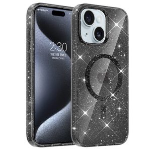 Чохол для iPhone 15 сіліконовий Eclipse Sparkle чорний