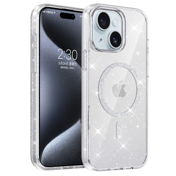 Чохол для iPhone 15 сіліконовий Eclipse Sparkle прозорий