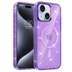 Чохол для iPhone 15 сіліконовий Eclipse Sparkle фіолетовий