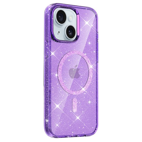 Чохол для iPhone 15 сіліконовий Eclipse Sparkle фіолетовий - Зображення 2