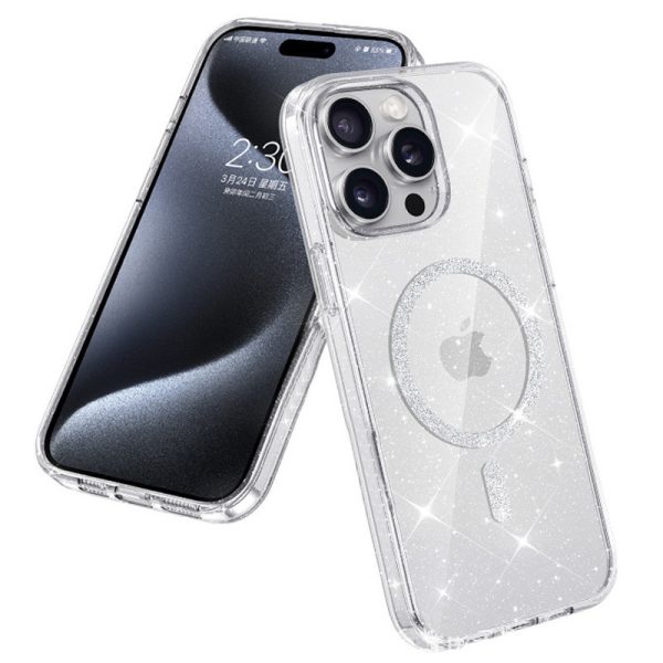 Чохол для iPhone 15 Pro сіліконовий Eclipse Sparkle прозорий - Зображення 2