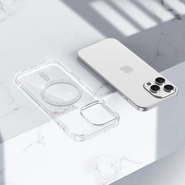 Чохол для iPhone 15 Pro сіліконовий Eclipse Sparkle прозорий - Зображення 4