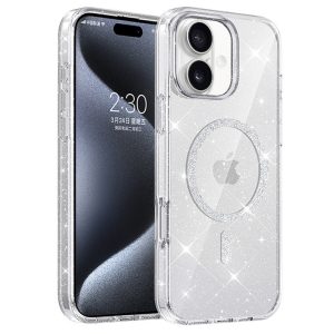 Чохол для iPhone 16 сіліконовий Eclipse Sparkle прозорий