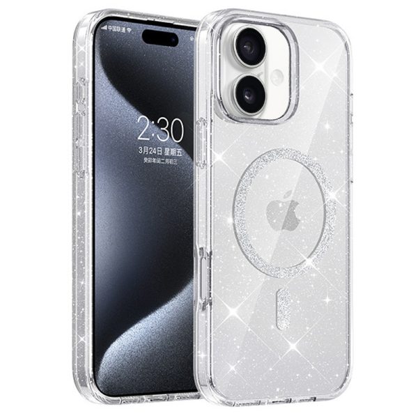 Чохол для iPhone 16 сіліконовий Eclipse Sparkle прозорий