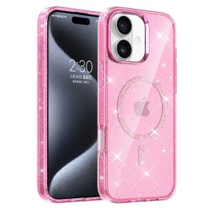 Чохол для iPhone 16 сіліконовий Eclipse Sparkle рожевий
