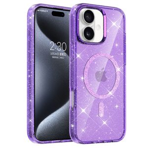 Чохол для iPhone 16 сіліконовий Eclipse Sparkle фіолетовий