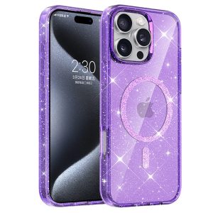 Чохол для iPhone 16 Pro сіліконовий Eclipse Sparkle фіолетовий