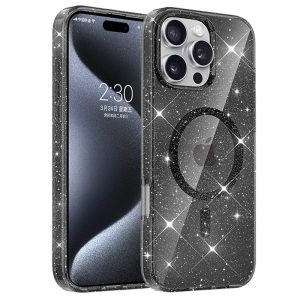 Чохол для iPhone 16 Pro Max сіліконовий Eclipse Sparkle чорний
