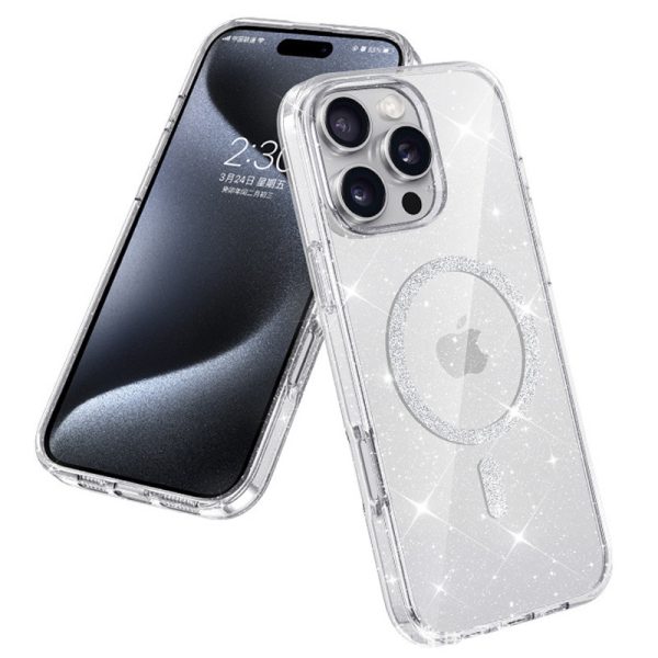Чохол для iPhone 16 Pro Max сіліконовий Eclipse Sparkle прозорий - Зображення 2