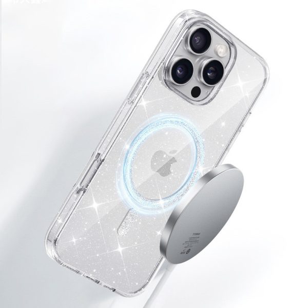 Чохол для iPhone 16 Pro Max сіліконовий Eclipse Sparkle прозорий - Зображення 3