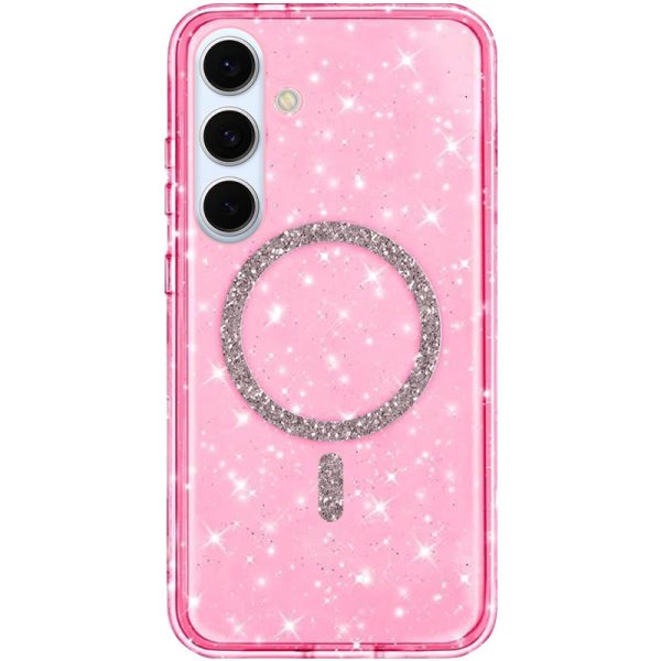 Чохол для Samsung Galaxy S25 сіліконовий Eclipse Sparkle рожевий