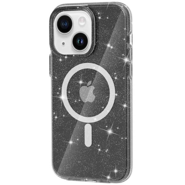 Чохол для iPhone 15 сіліконовий Galaxy Sparkle чорний