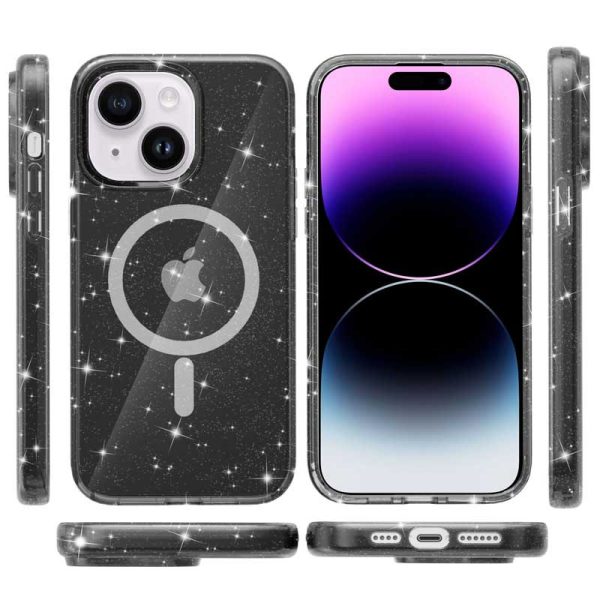 Чохол для iPhone 15 сіліконовий Galaxy Sparkle чорний - Зображення 2