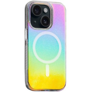 Чохол для iPhone 15 сіліконовий Galaxy Sparkle срібний