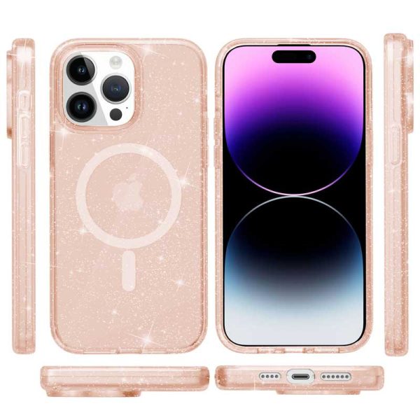 Чохол для iPhone 15 Pro сіліконовий Galaxy Sparkle золотий - Зображення 2