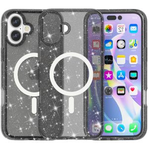 Чохол для iPhone 16 сіліконовий Galaxy Sparkle чорний
