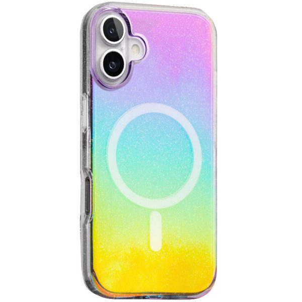 Чохол для iPhone 16 сіліконовий Galaxy Sparkle срібний