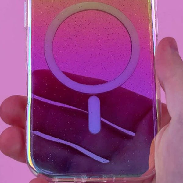 Чохол для iPhone 16 сіліконовий Galaxy Sparkle срібний - Зображення 3