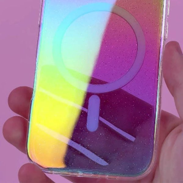 Чохол для iPhone 16 сіліконовий Galaxy Sparkle срібний - Зображення 4