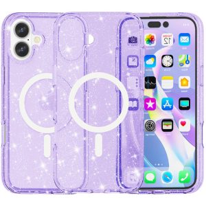Чохол для iPhone 16 сіліконовий Galaxy Sparkle фіолетовий