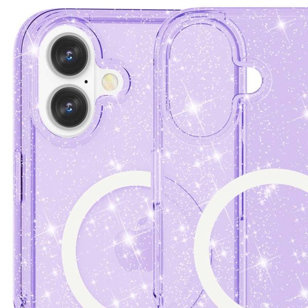 Чохол для iPhone 16 сіліконовий Galaxy Sparkle фіолетовий - Зображення 3