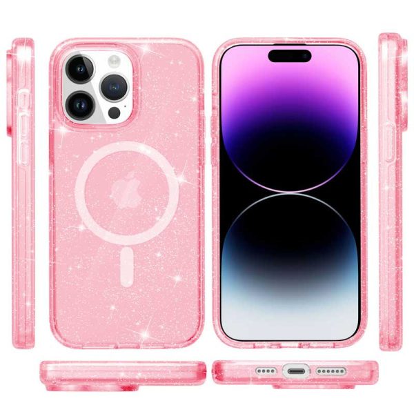 Чохол для iPhone 16 Pro сіліконовий Galaxy Sparkle рожевий - Зображення 2