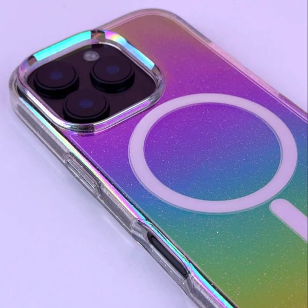 Чохол для iPhone 16 Pro Max сіліконовий Galaxy Sparkle срібний - Зображення 5