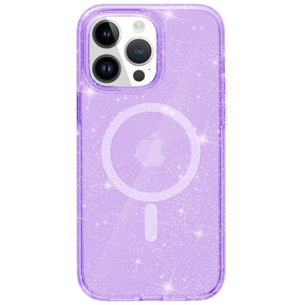 Чохол для iPhone 16 Pro Max сіліконовий Galaxy Sparkle фіолетовий - Зображення 4