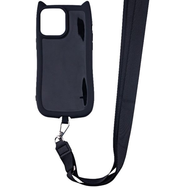 Чохол для iPhone 11 з straps сіліконовий GETMAN Cat чорний - Зображення 2