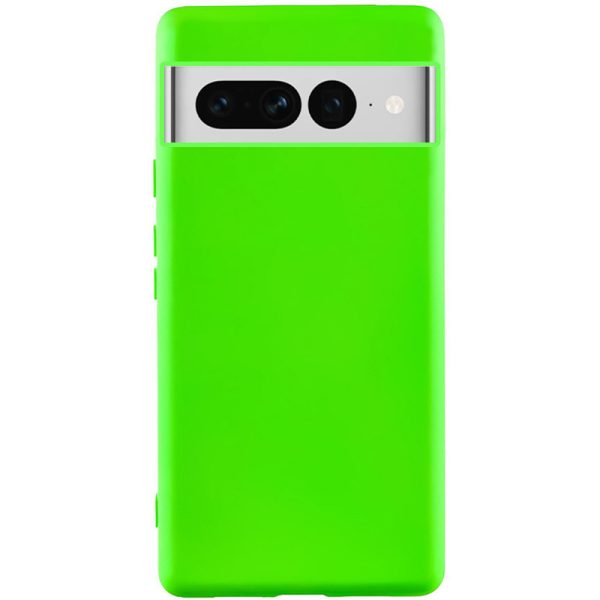Чохол для Google Pixel 7 Pro сіліконовий GETMAN Liquid Silk салатовий