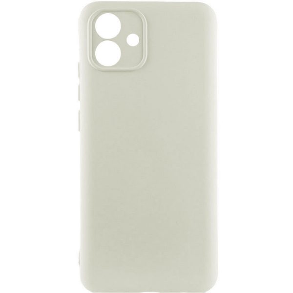 Чохол для Samsung Galaxy A05 сіліконовий GETMAN Liquid Silk Full Camera бежевий