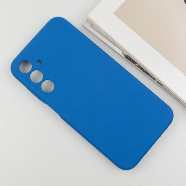 Чохол для Samsung Galaxy A05s сіліконовий GETMAN Liquid Silk Full Camera синій - Зображення 3