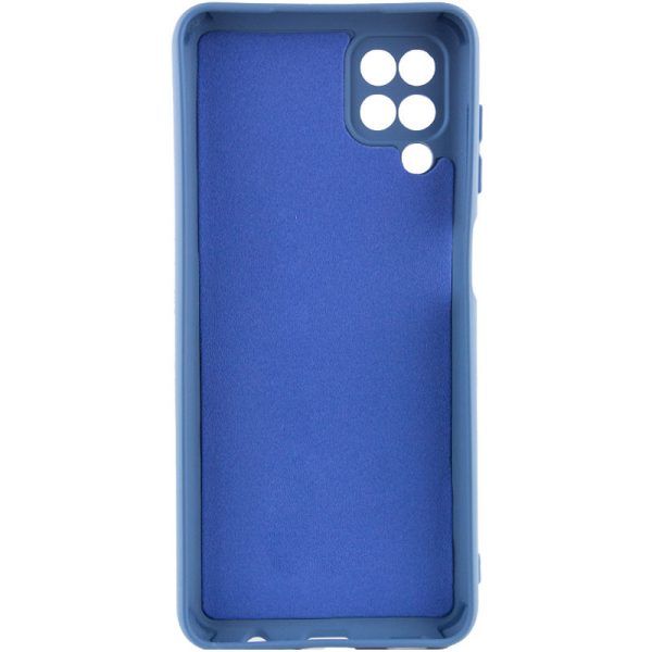 Чохол для Samsung Galaxy A12 сіліконовий GETMAN Liquid Silk Full Camera синій - Зображення 4
