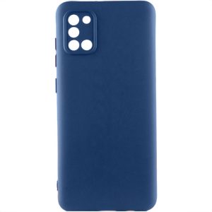 Чохол для Samsung Galaxy A31 сіліконовий GETMAN Liquid Silk Full Camera синій