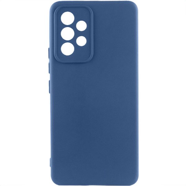 Чохол для Samsung Galaxy A32 4G сіліконовий GETMAN Liquid Silk Full Camera синій