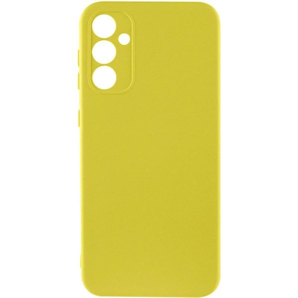 Чохол для Samsung Galaxy A35 сіліконовий GETMAN Liquid Silk Full Camera жовтий