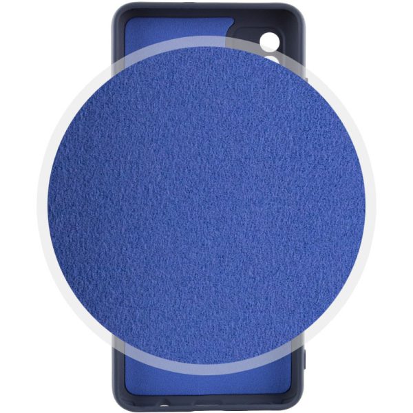 Чохол для Samsung Galaxy A51 сіліконовий GETMAN Liquid Silk Full Camera синій - Зображення 3