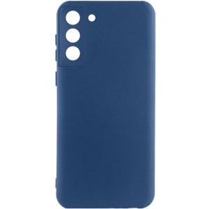 Чохол для Samsung Galaxy S21 сіліконовий GETMAN Liquid Silk Full Camera синій