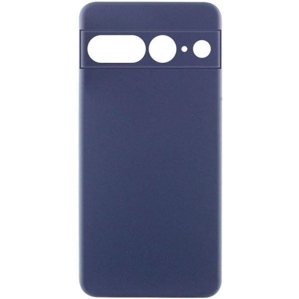 Чохол для Google Pixel 7 Pro сіліконовий GETMAN Liquid Silk Full Camera синій
