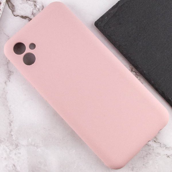 Чохол для Samsung Galaxy A04 сіліконовий GETMAN Liquid Silk Full Camera рожевий - Зображення 3