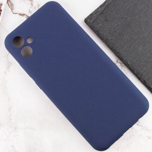 Чохол для Samsung Galaxy A04 сіліконовий GETMAN Liquid Silk Full Camera синій - Зображення 4